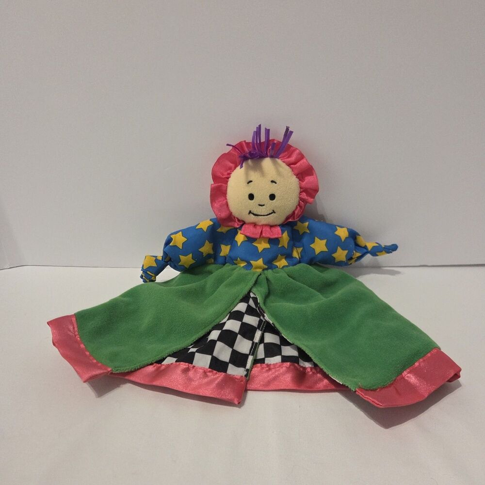 Rare Vintage 1997 Lamaze Little Knotties Checkered Lovey Plush Baby Toy